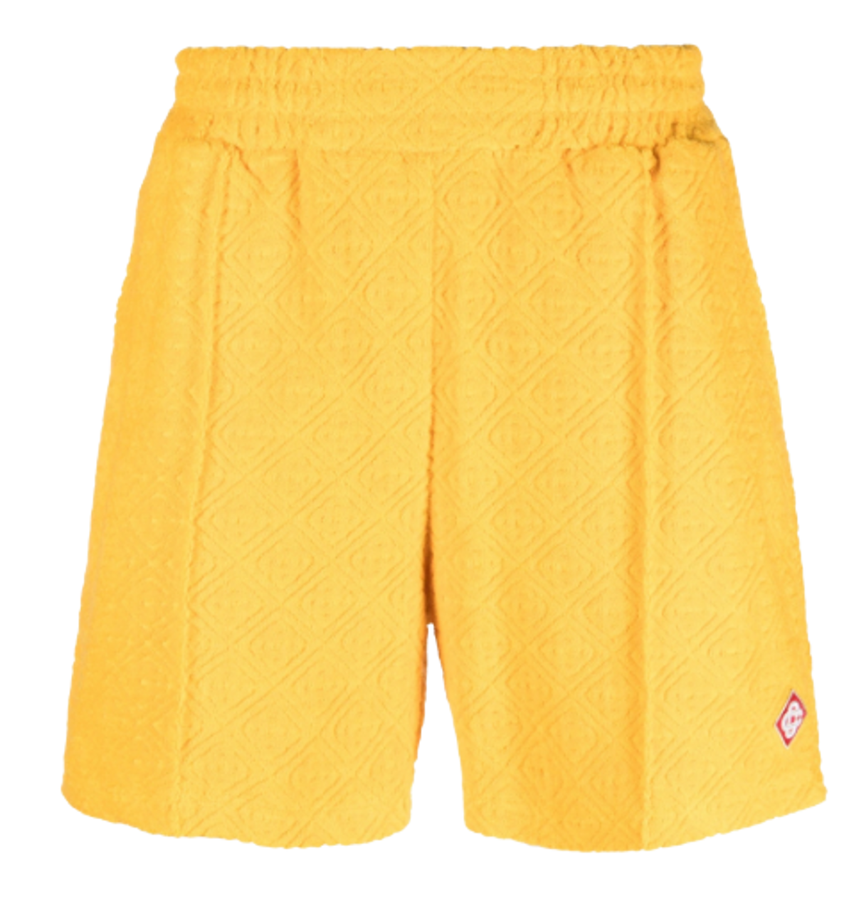 Casablanca Logo Yellow Patch Knee Length Shorts