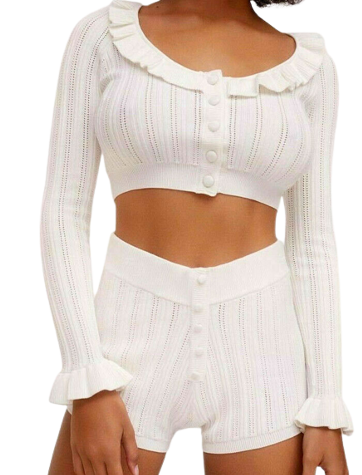 For Love & Lemons Camille Set Ivory White Suits