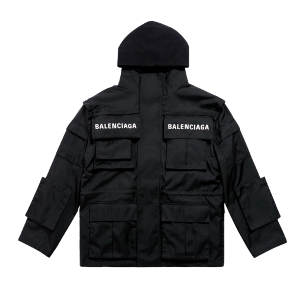 Balenciaga All Black Logo Parka