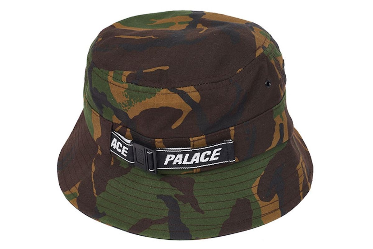 Palace Web Strap Woodland Camo Bucket Hat