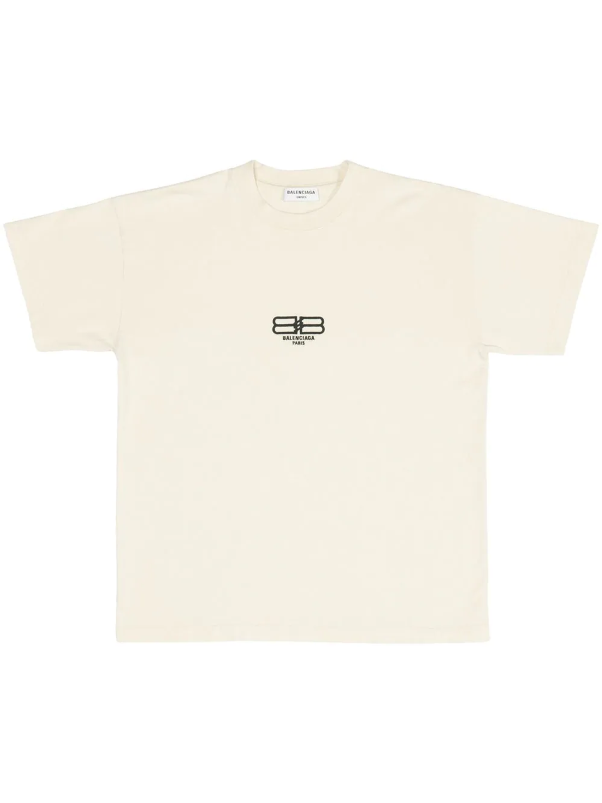 Balenciaga Cream Embroidered Cotton-jersey T-shirt