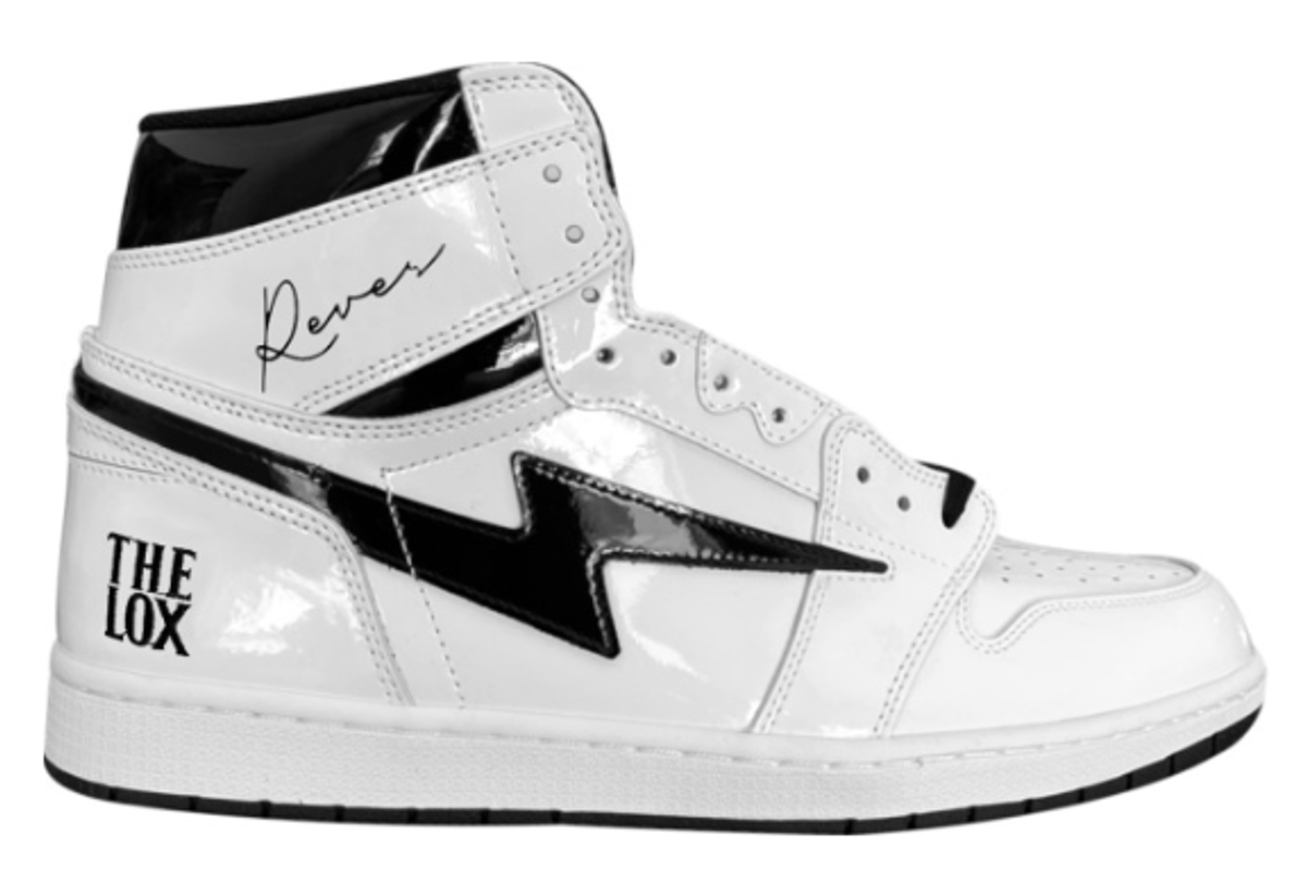 Kool Kiy × Reves Paris Patent White The Lox High Sneakers