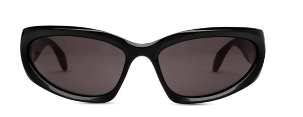 Balenciaga Black Swift Oval Sunglasses