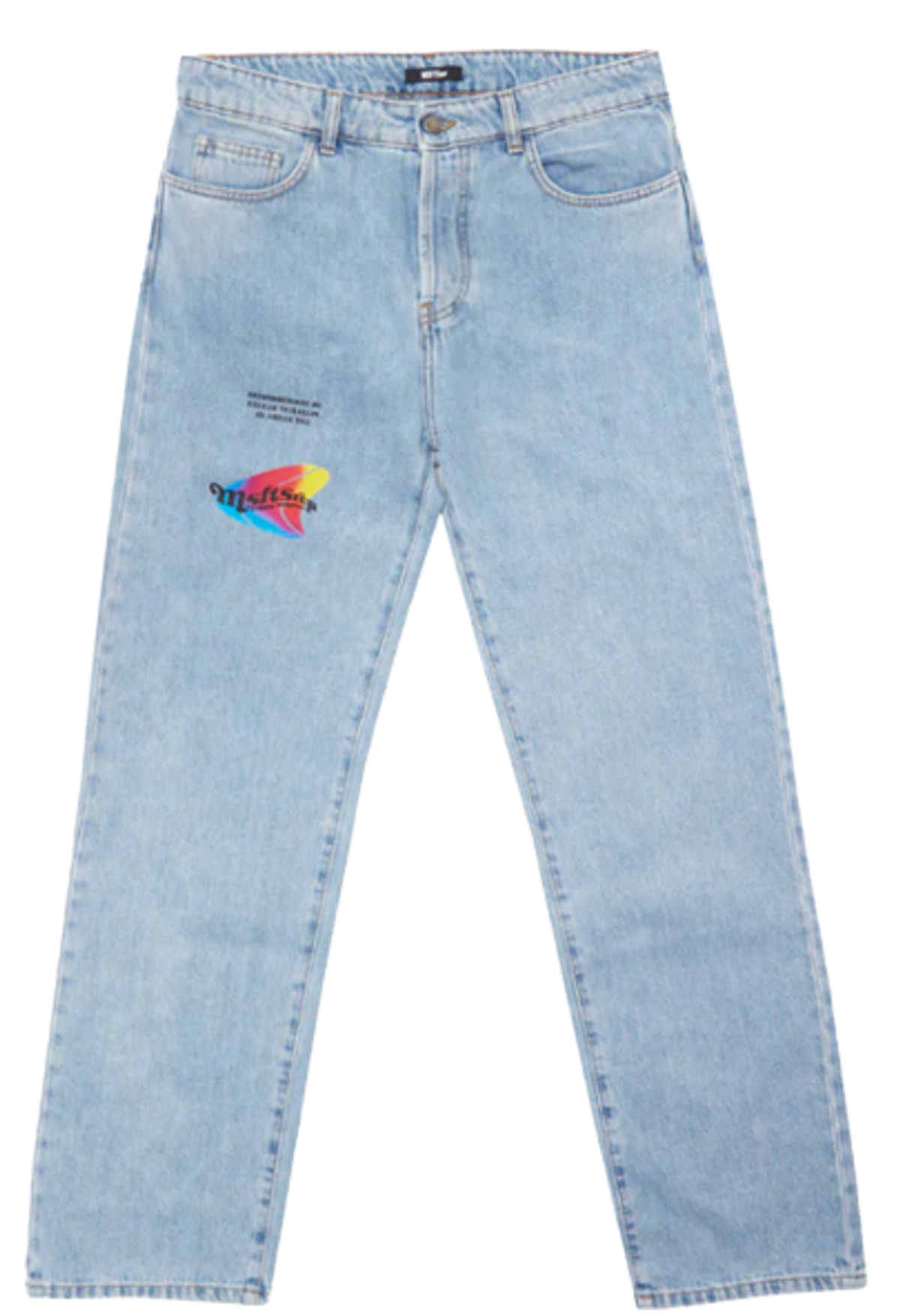 MSFTSrep Blue Trippy Summer Basic Denim Jeans