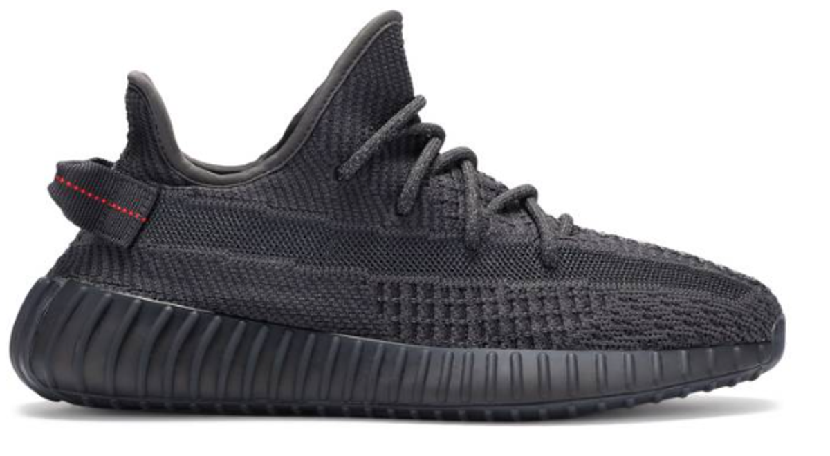 Adidas Black Non-Reflective Yeezy Boost 350 V2 Sneakers