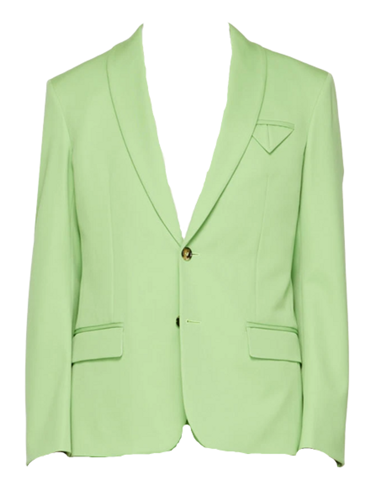 Bottega Veneta Green Plain-Woven Blazer