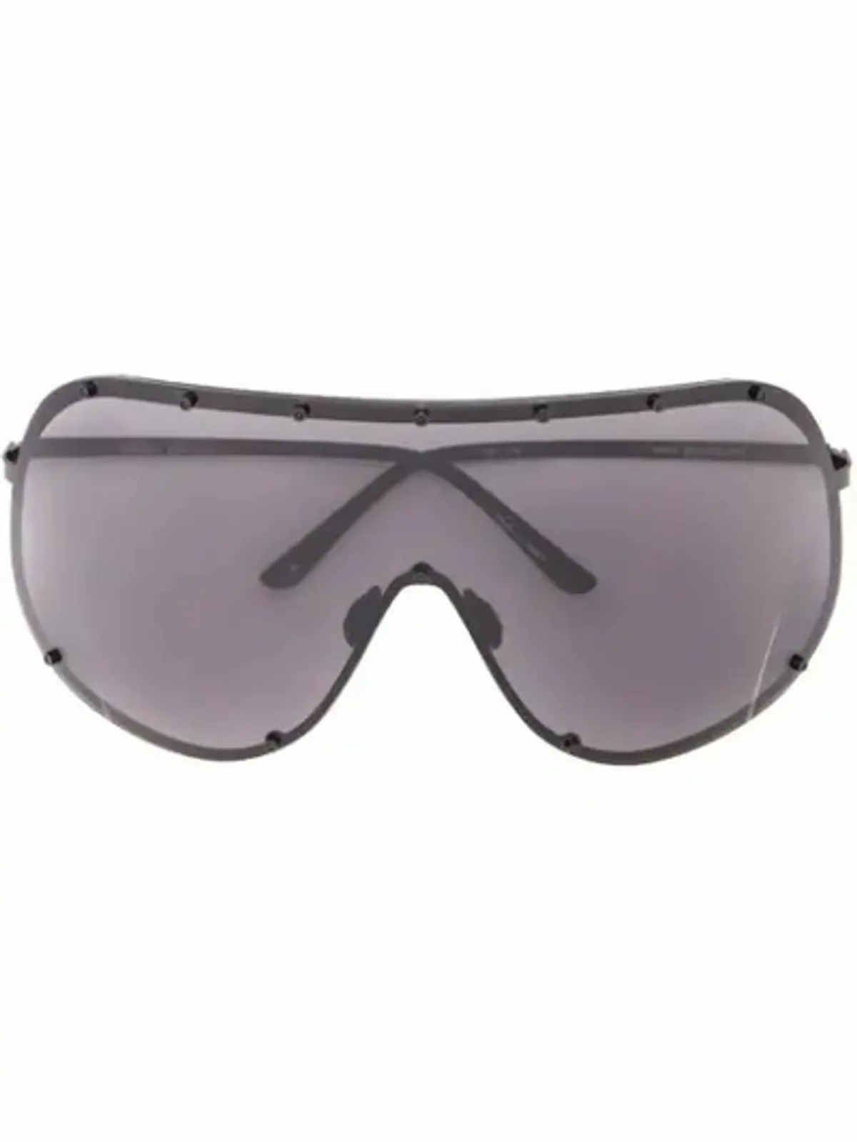 Rick Owens Larry Black Shield Sunglasses