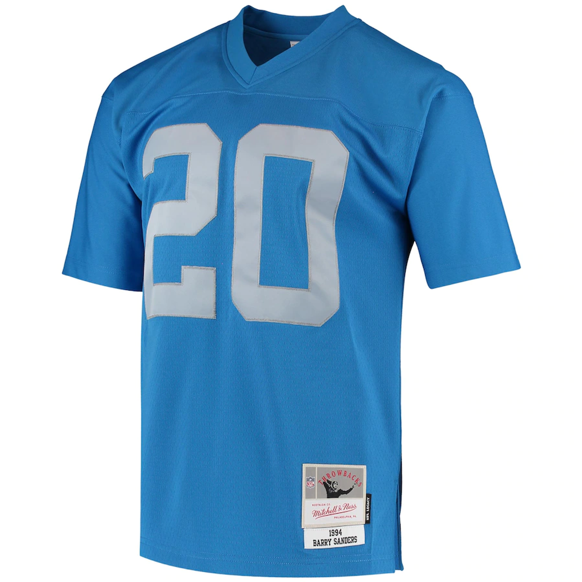 Mitchell & Ness Blue Barry Sanders Detroit Lions Jersey