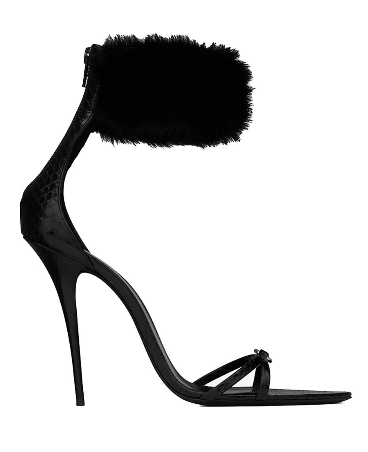 Saint Laurent Lacquered Ayers Satine Sandals