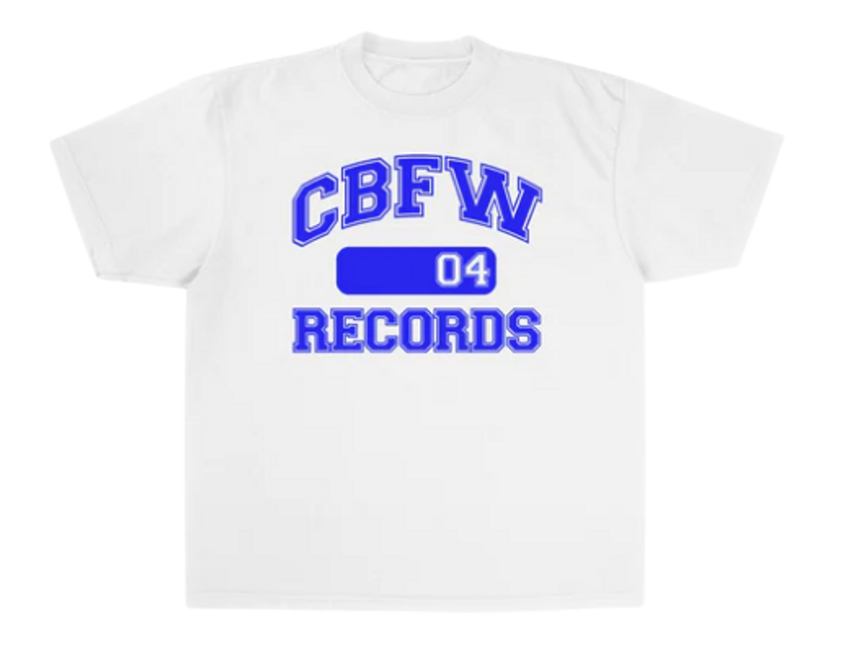 One Million Clothing Blue Basic White Logo T-Shirt