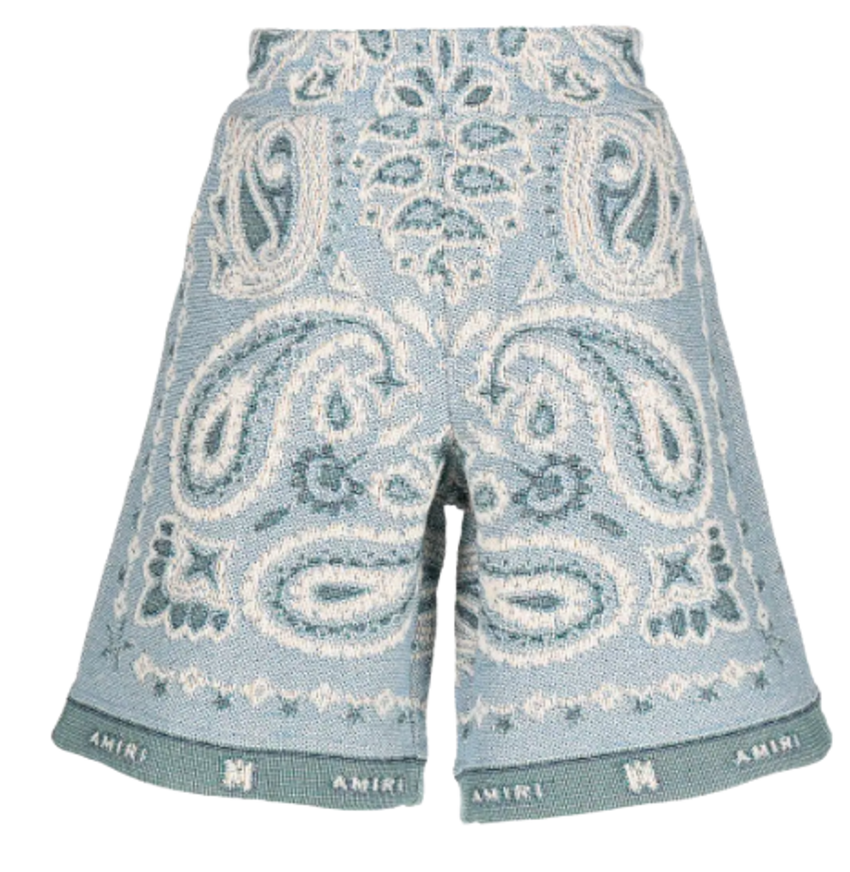 Amiri Paisley Blue Embroidered Shorts