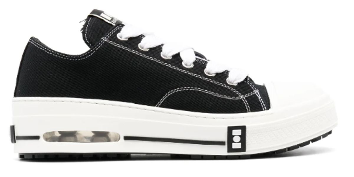 Nahmias Black Five O Canvas Low-Top Sneakers