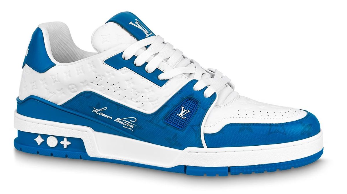 Louis Vuitton LV Blue/White Trainer Sneakers