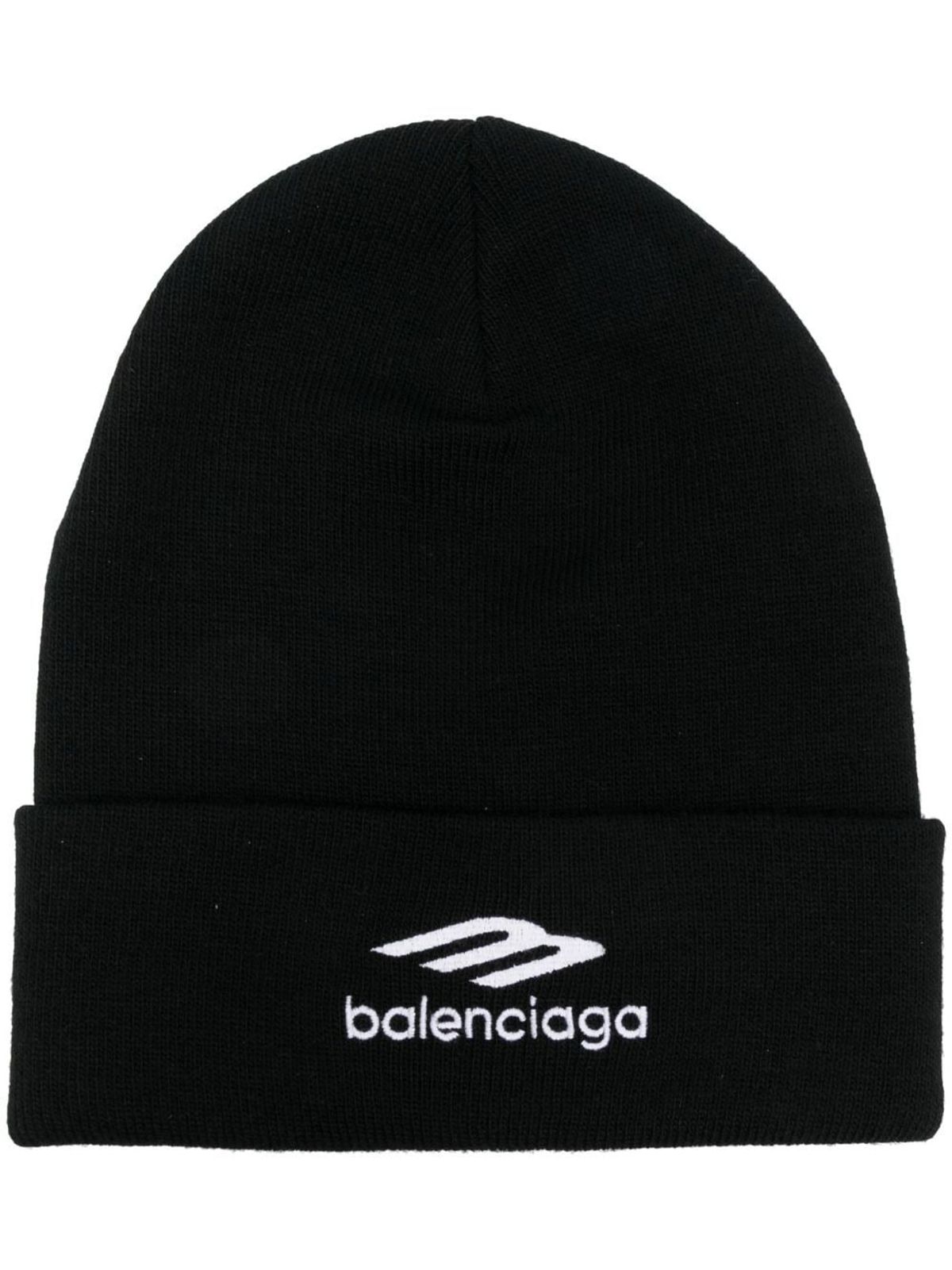 Balenciaga Logo Technical Beanie In Black