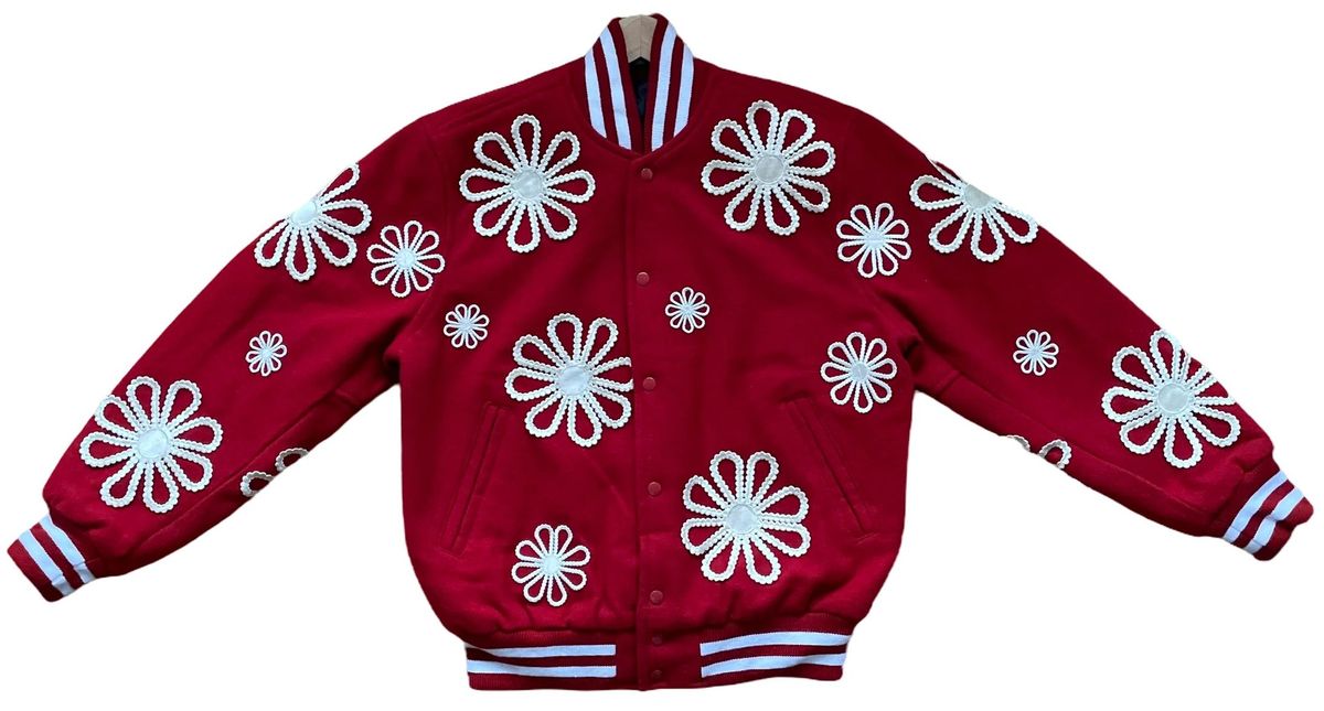 Digital Groupi3 Pearlz Red Varsity Jacket