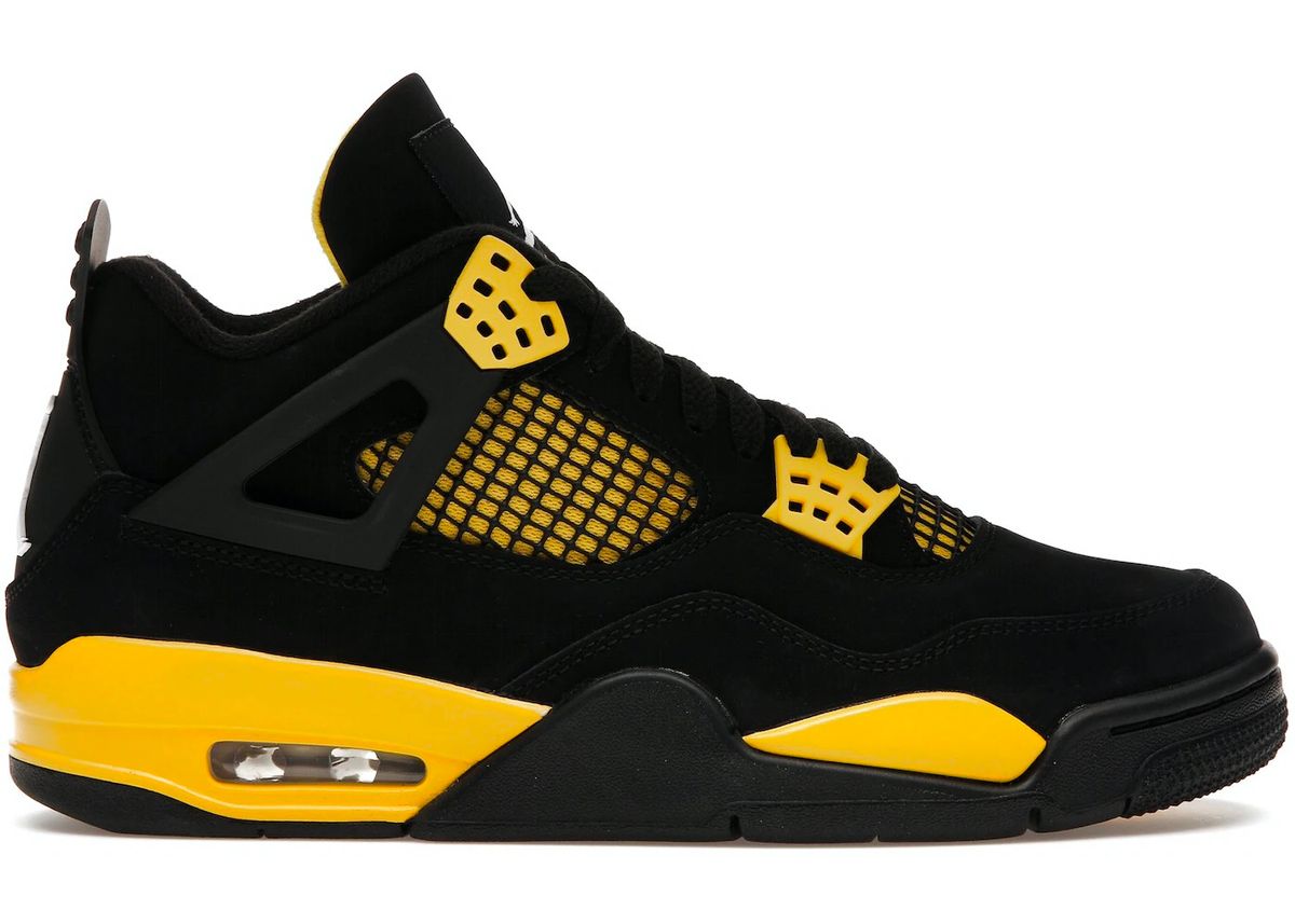 Jordan Air Jordan 4 Retro Thunder Black/Yellow Sneakers