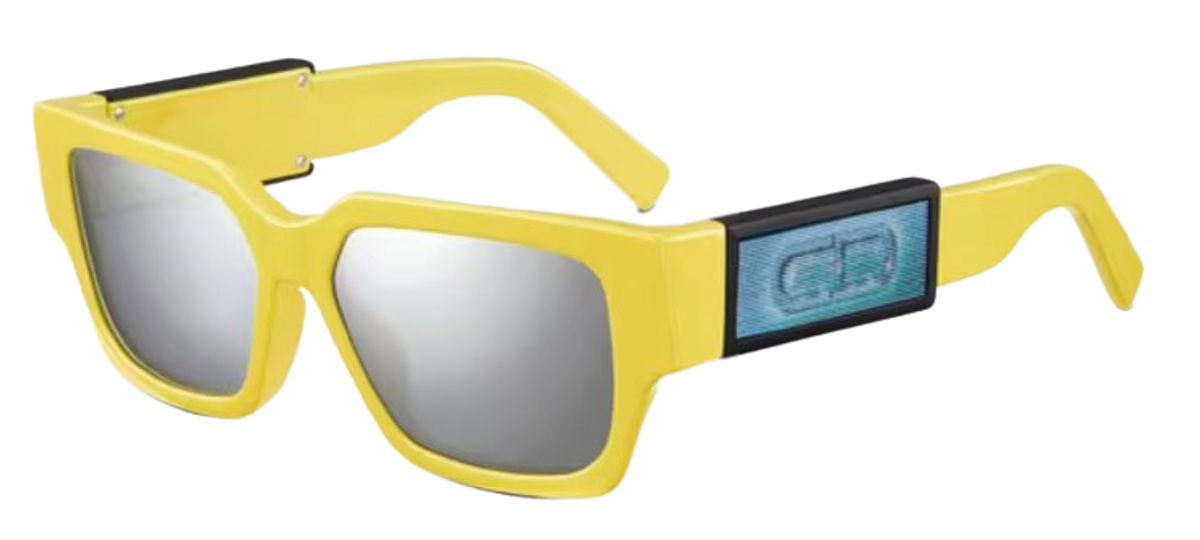 Dior CD SU Holographic Edition Yellow Square Sunglasses