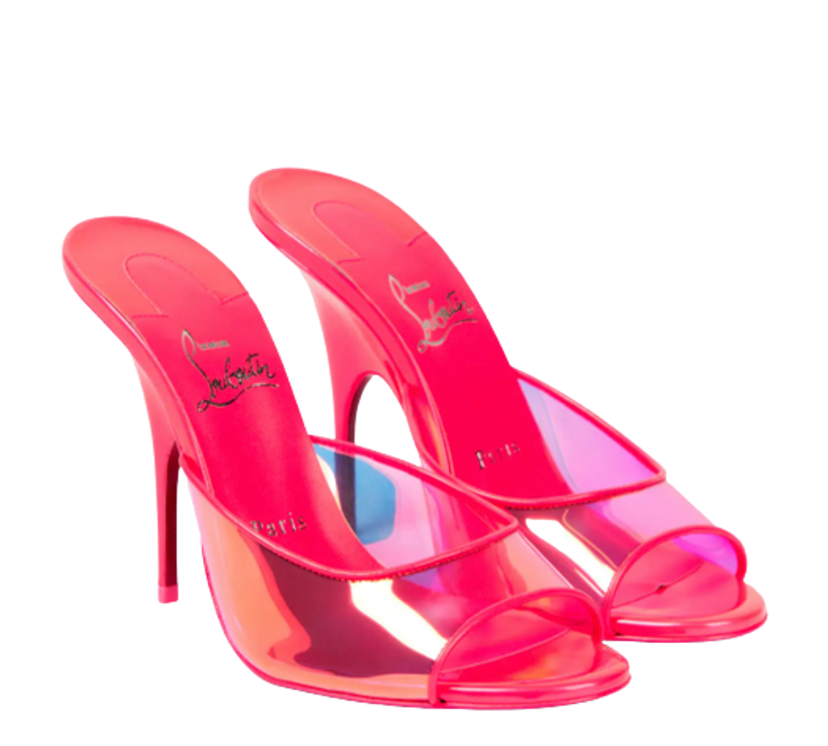 Christian Louboutin Just Arch PVC Patent Leather Mules