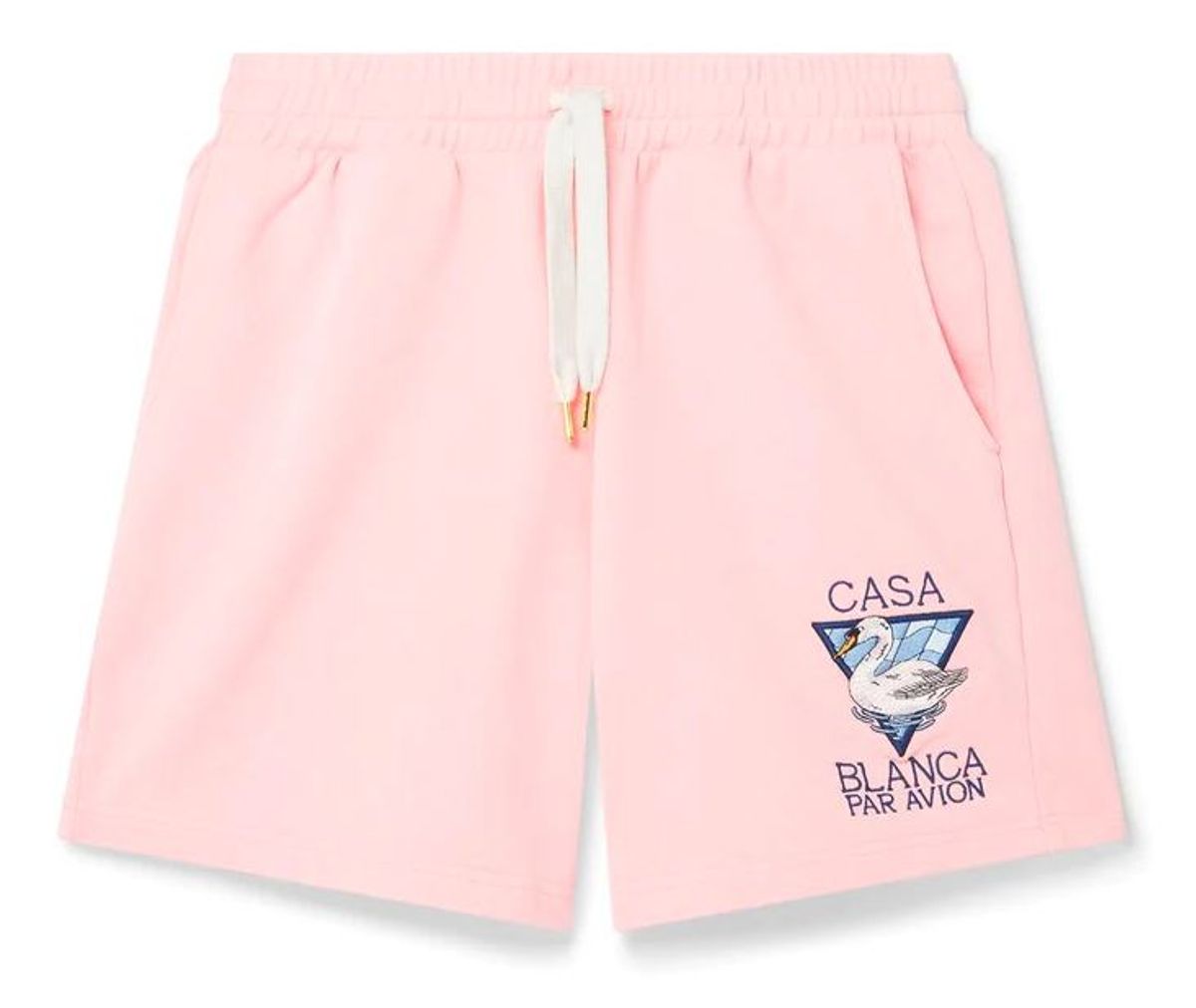 Casablanca Swan Par Avion Logo Embroidered Sweat Shorts
