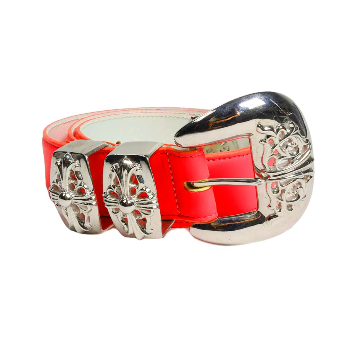 Chrome Hearts Red Leather Belt
