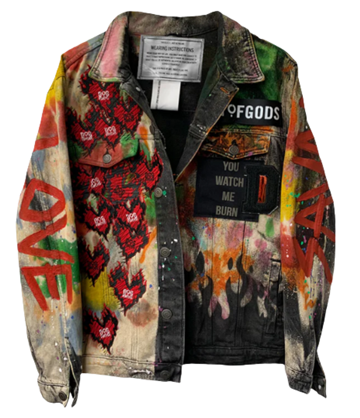 Dust Of Gods Savage Love Tie-Dye Denim Jacket