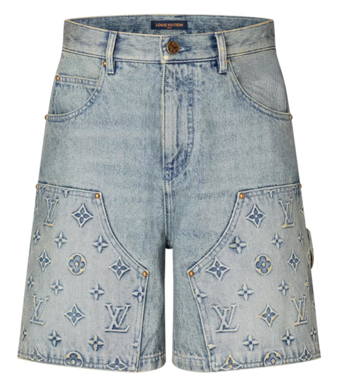 Louis Vuitton Blue Denim Carpenter Shorts
