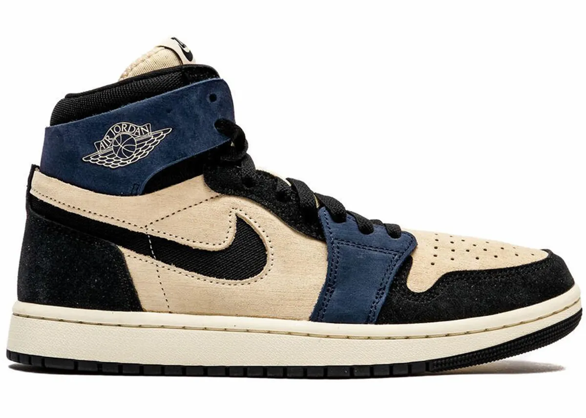 Nike Air Jordan 1 High Zoom Air Cmft 2 Muslin Blackened Blue Sneakers