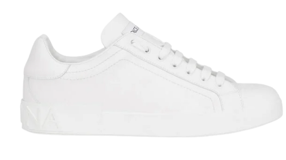 Dolce & Gabbana White Calfskin Portofino Sneakers