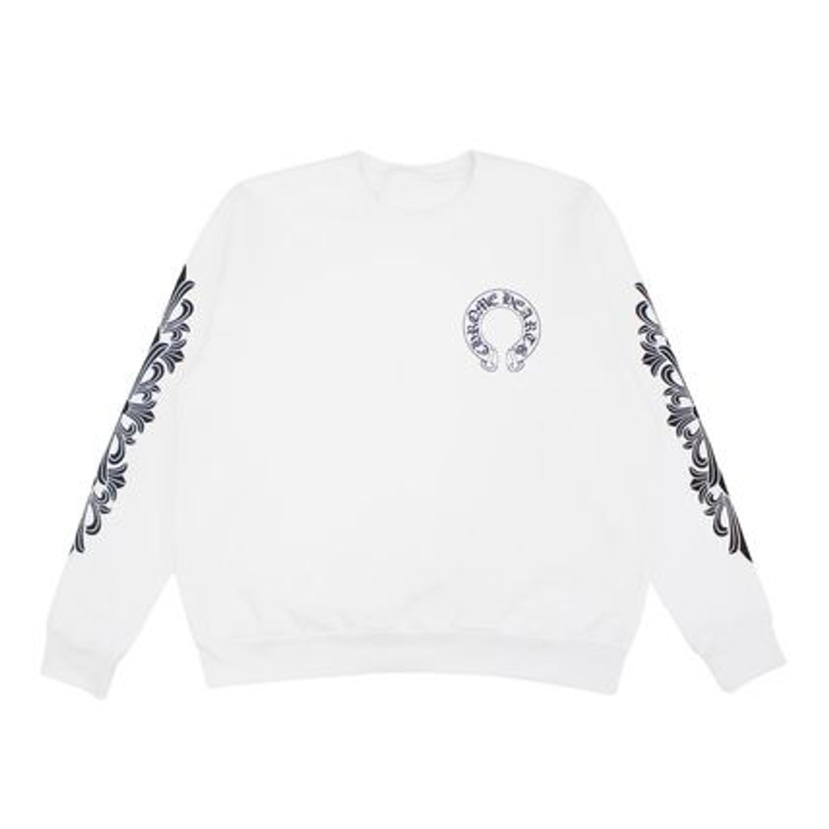 Chrome Hearts U-Neck Long Sleeves Cotton Logo Sweatshirts