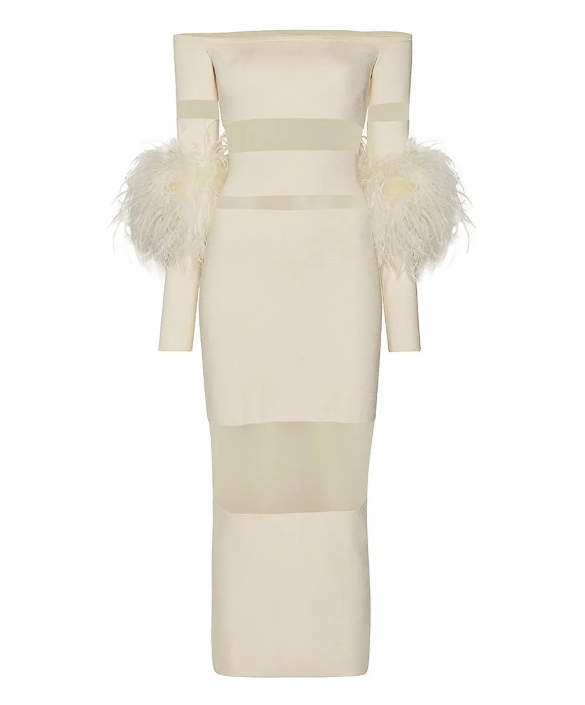 Lapointe Cotton Viscose Intarsia Feather Dress