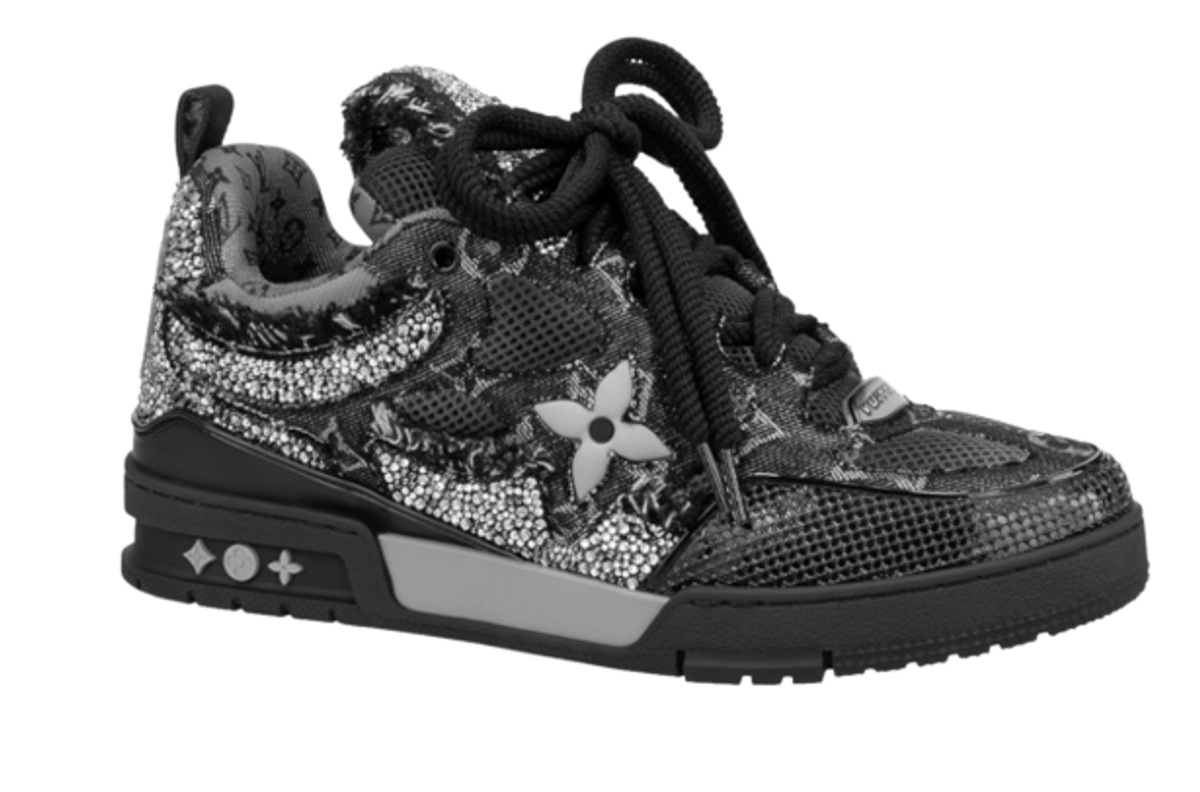 Louis Vuitton Black Crystal LV Skate Sneakers