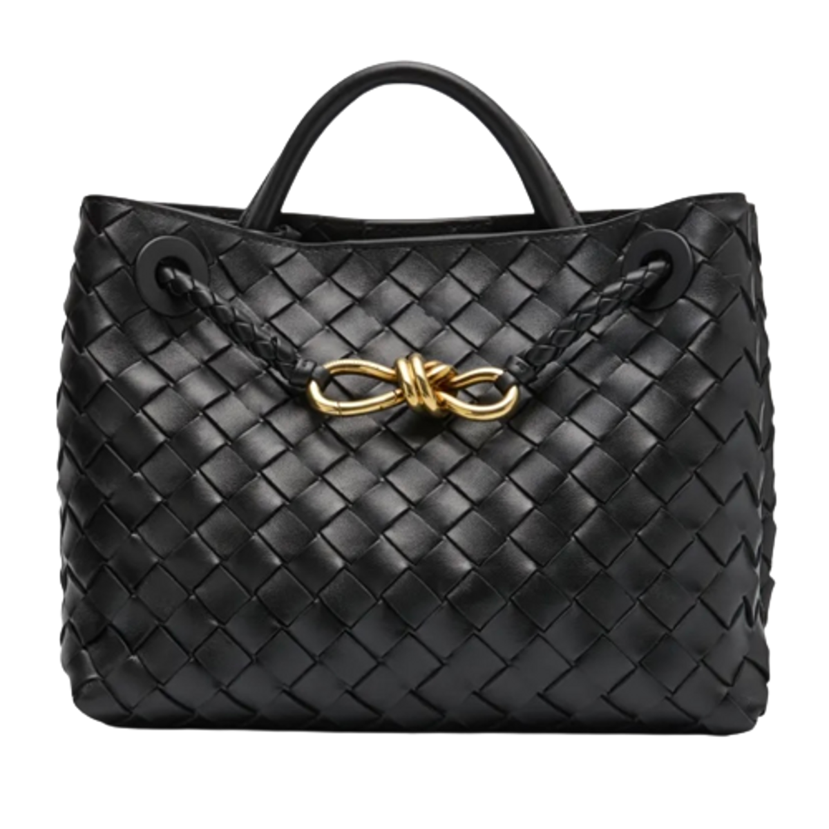Bottega Veneta Andiamo Small Intreccio Top-Handle Bag