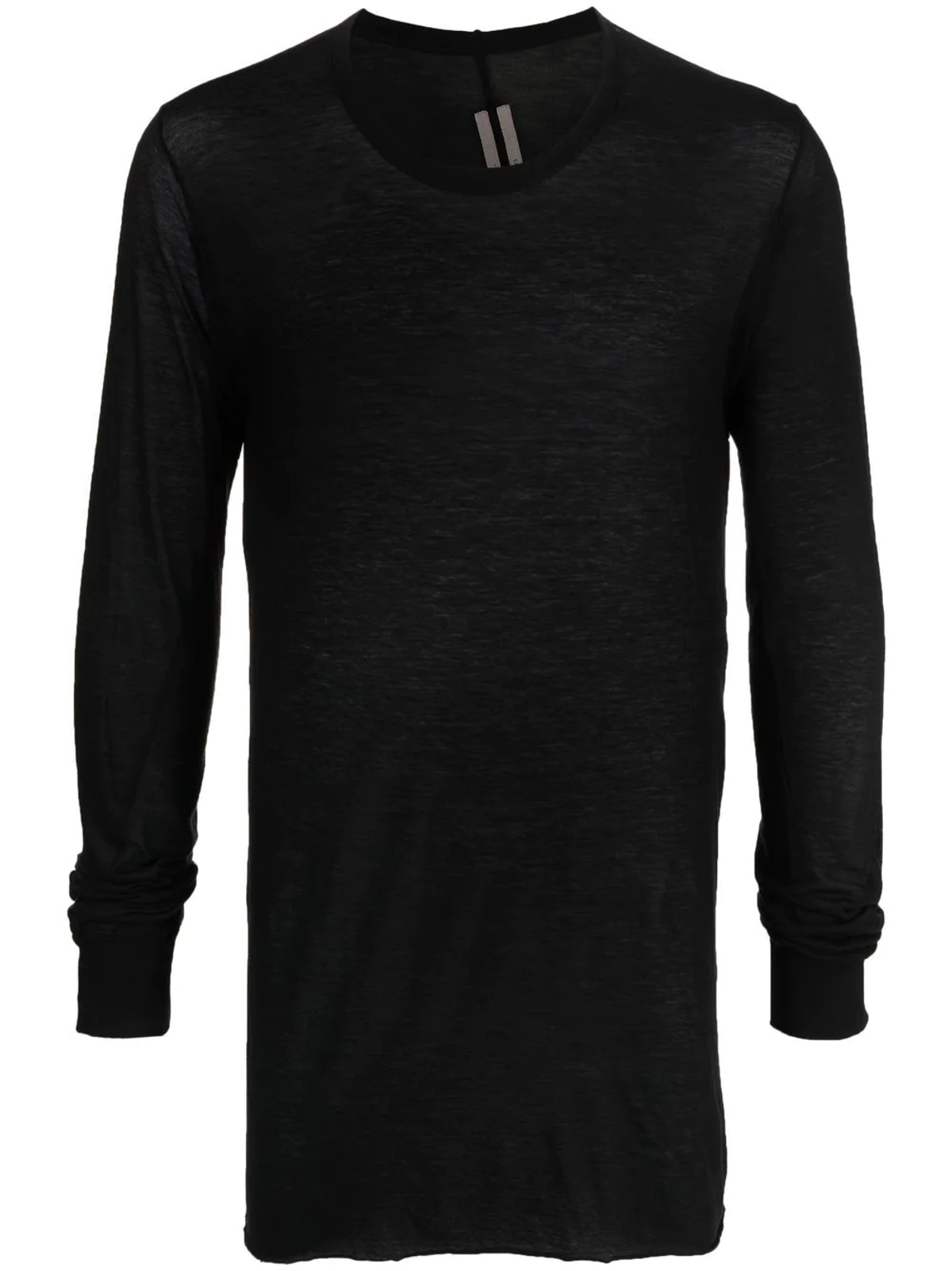 Rick Owens Black Fine-Knit Long-Sleeved T-shirt