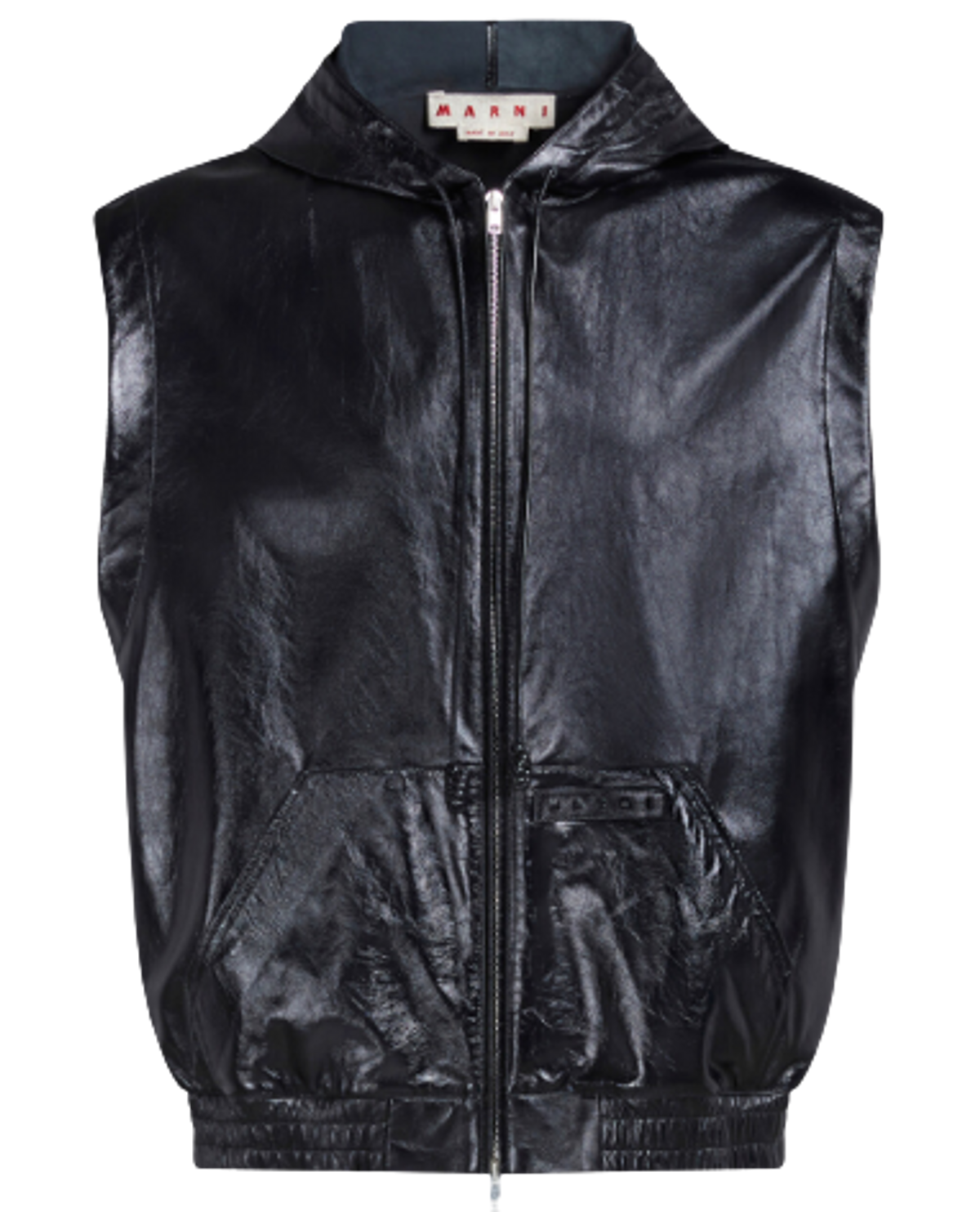 Marni Black Ultralight Naplak Leather Vest