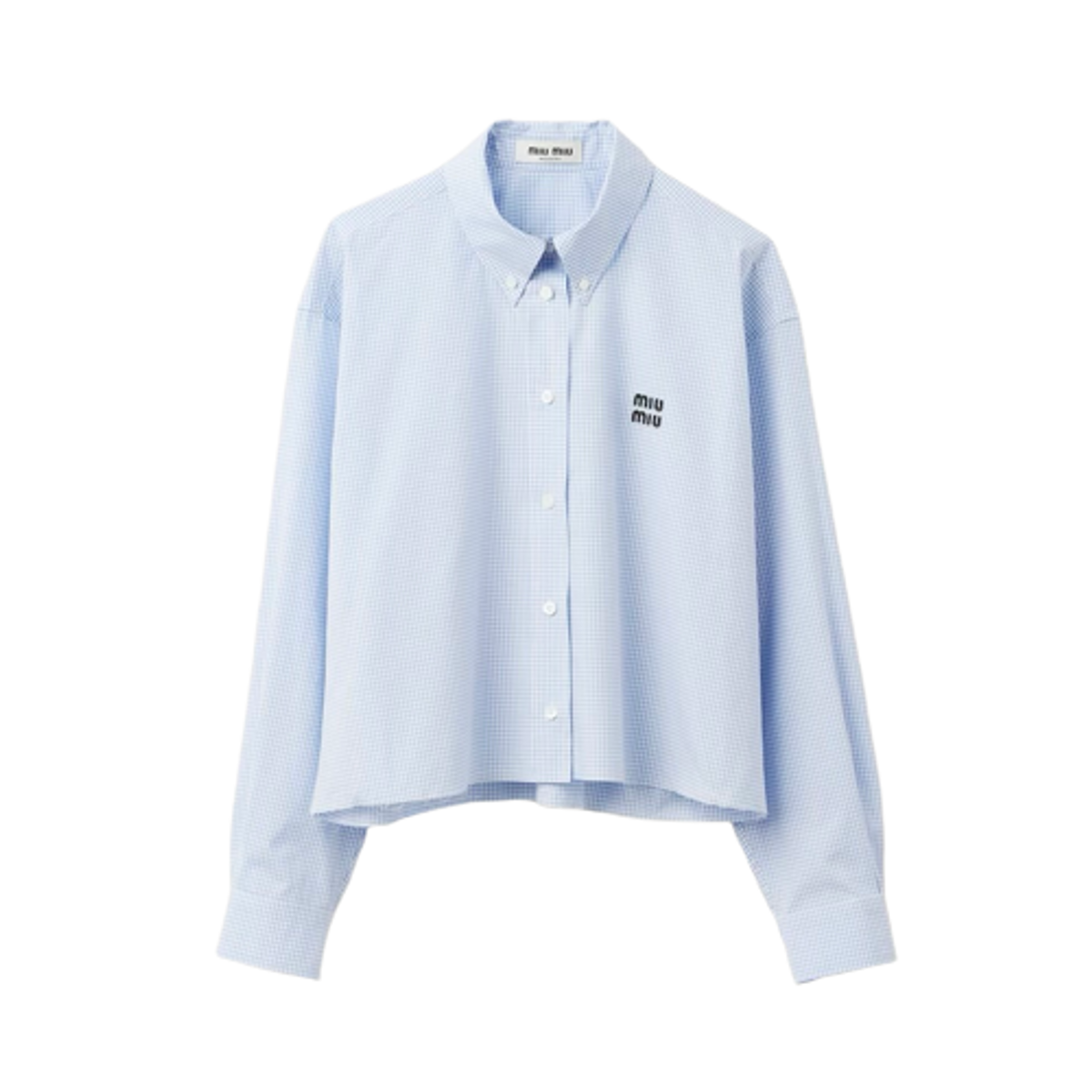 Miu Miu Gingham Check Poplin Shirt