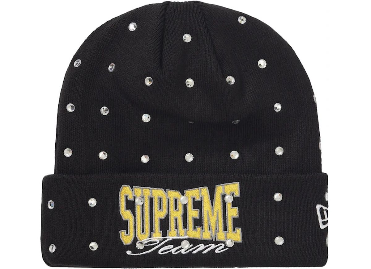 Supreme New Era Rhinestone Black Beanie