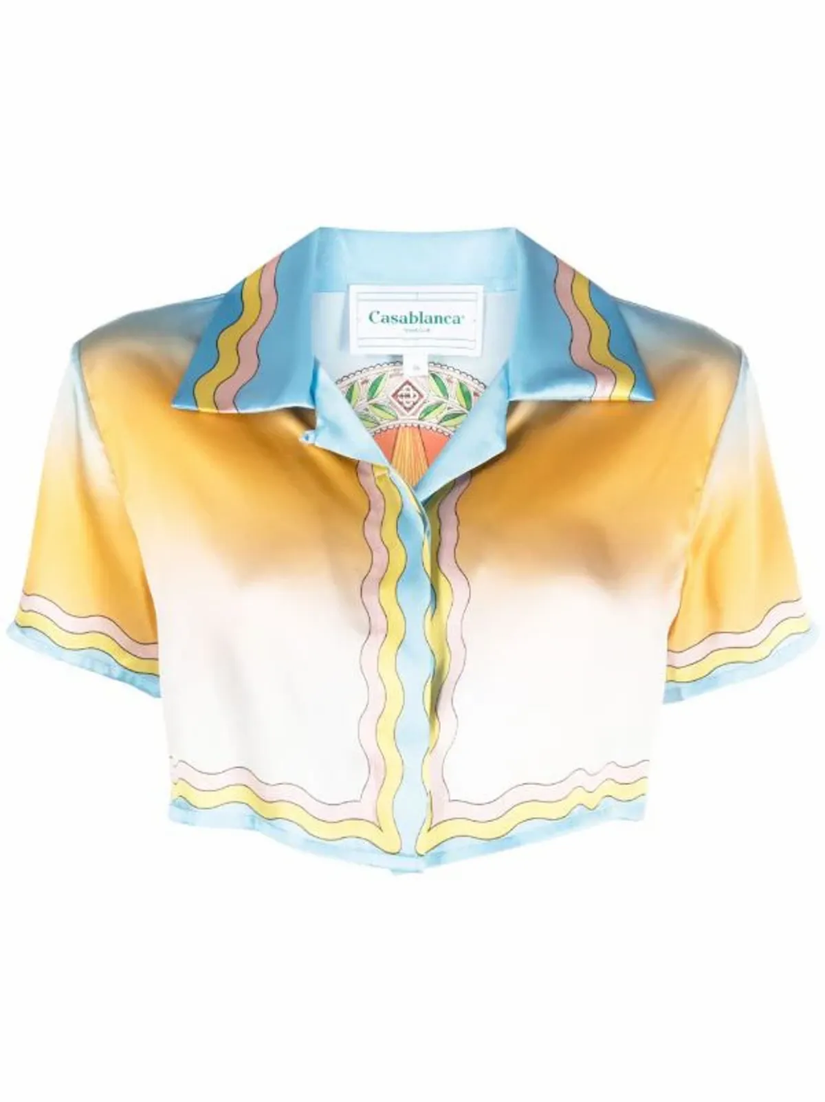 Casablanca Futuro Optimisto Cropped Shirt