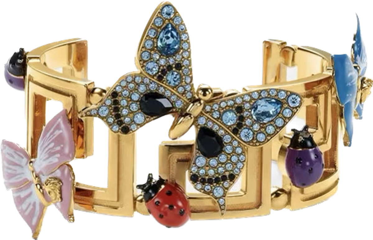 Versace Rhinestones Butterflies Bracelet