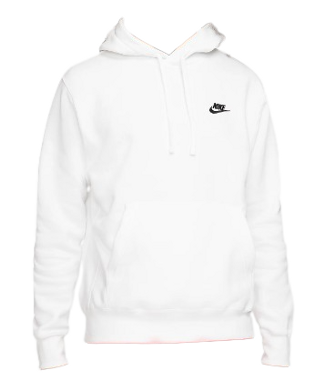 Nike White Fleece Sportswear Club Hoodie