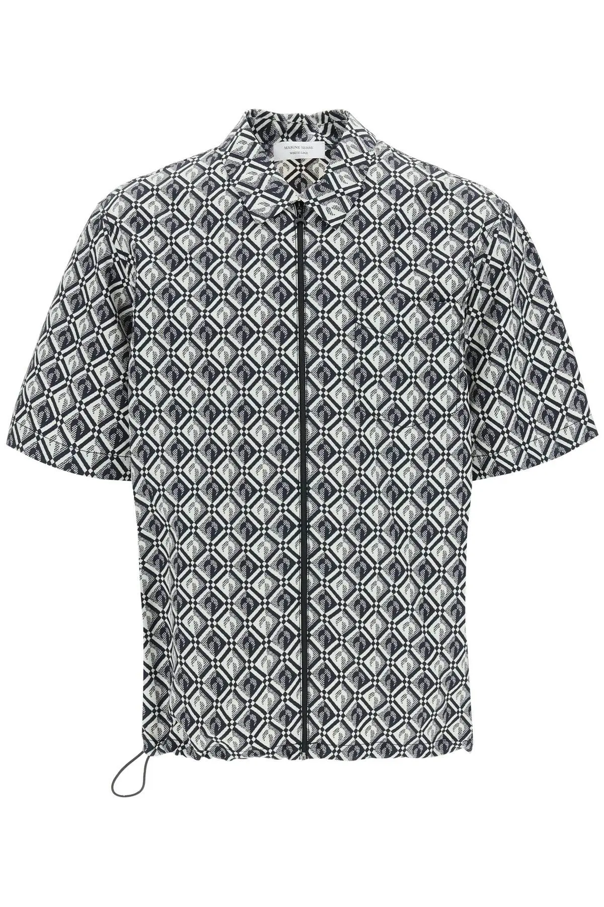 Marine Serre Black Zephyr Diamond Print Moon Shirt