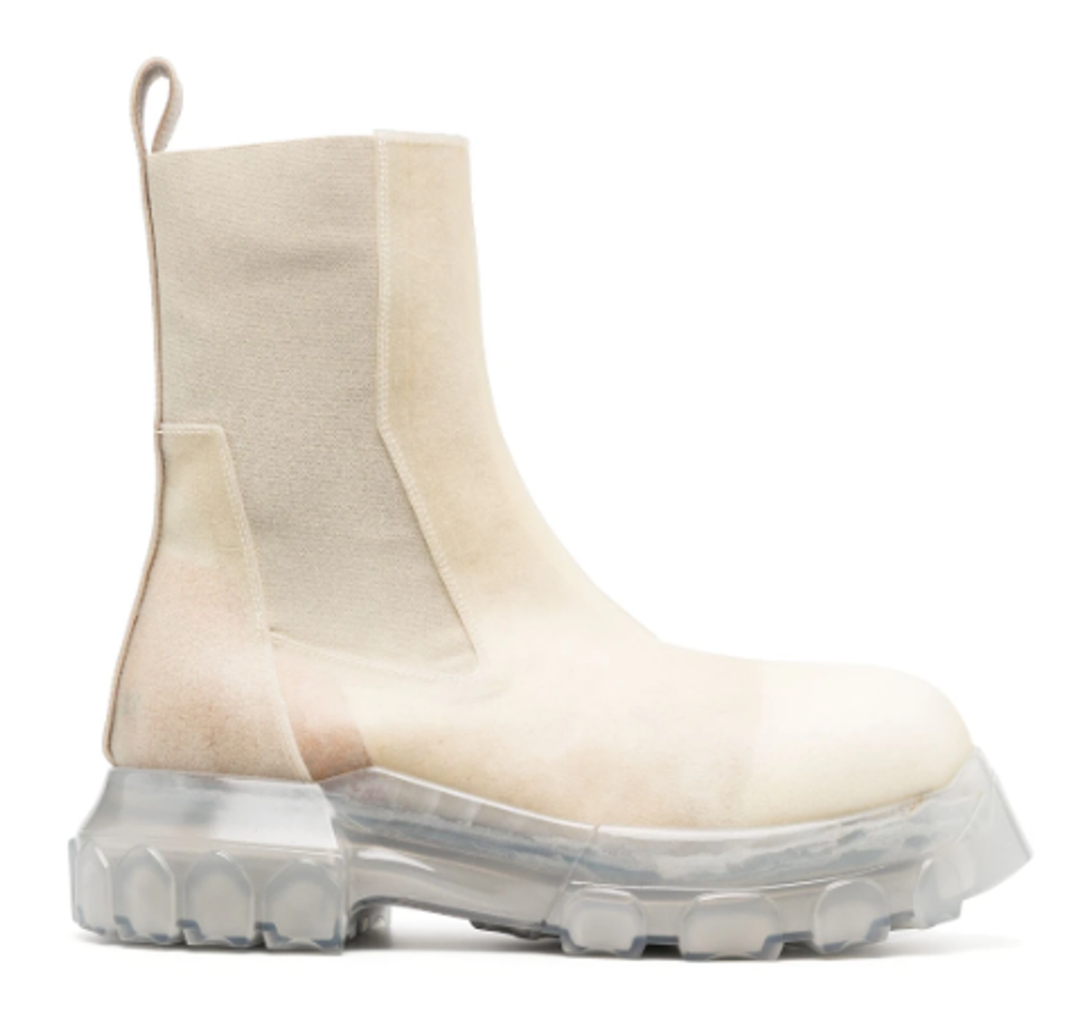 Rick Owens Nude Chunky-Sole Chelsea Boots