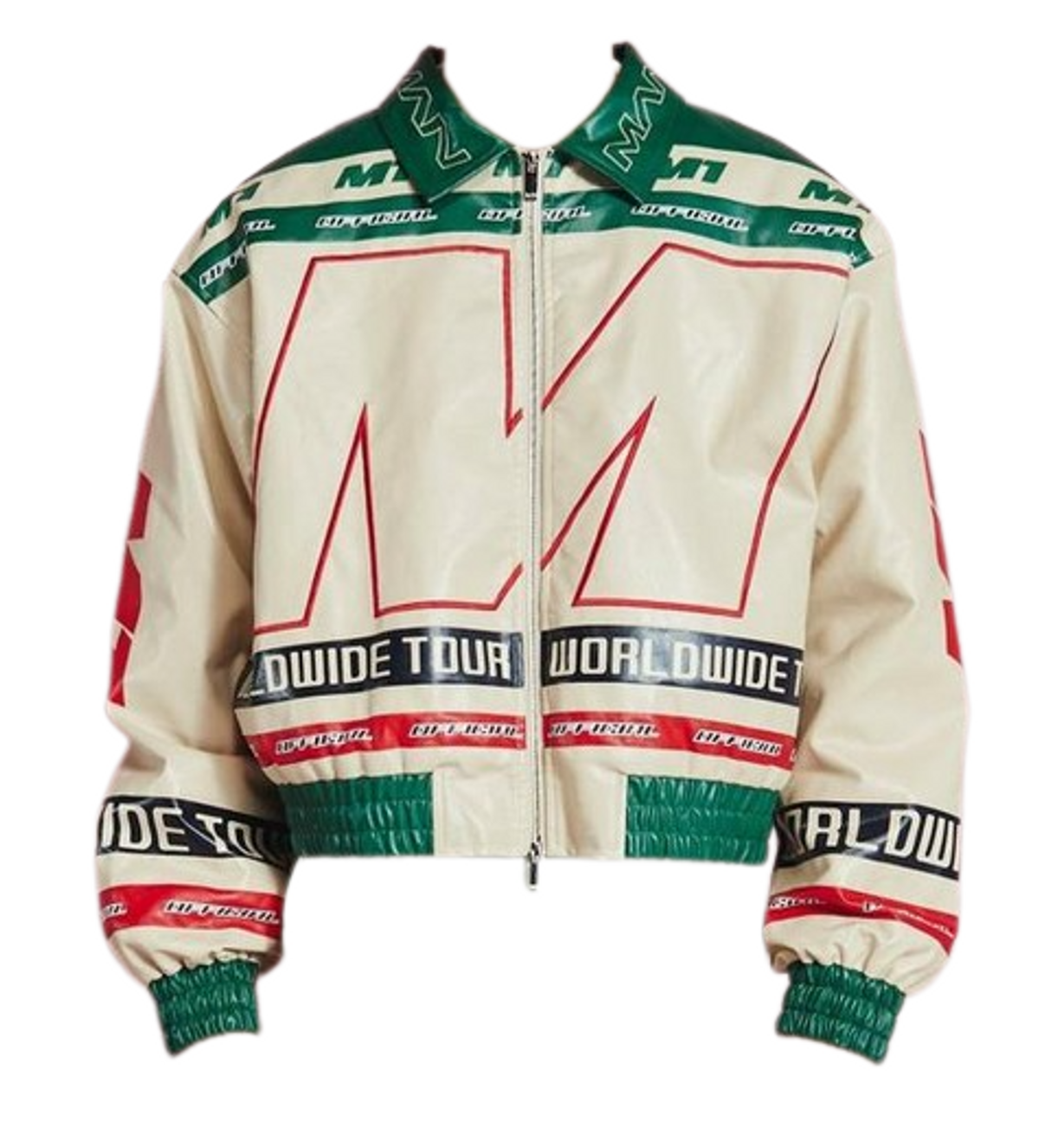BooHooMan Boxy Pu Collared Varsity Bomber