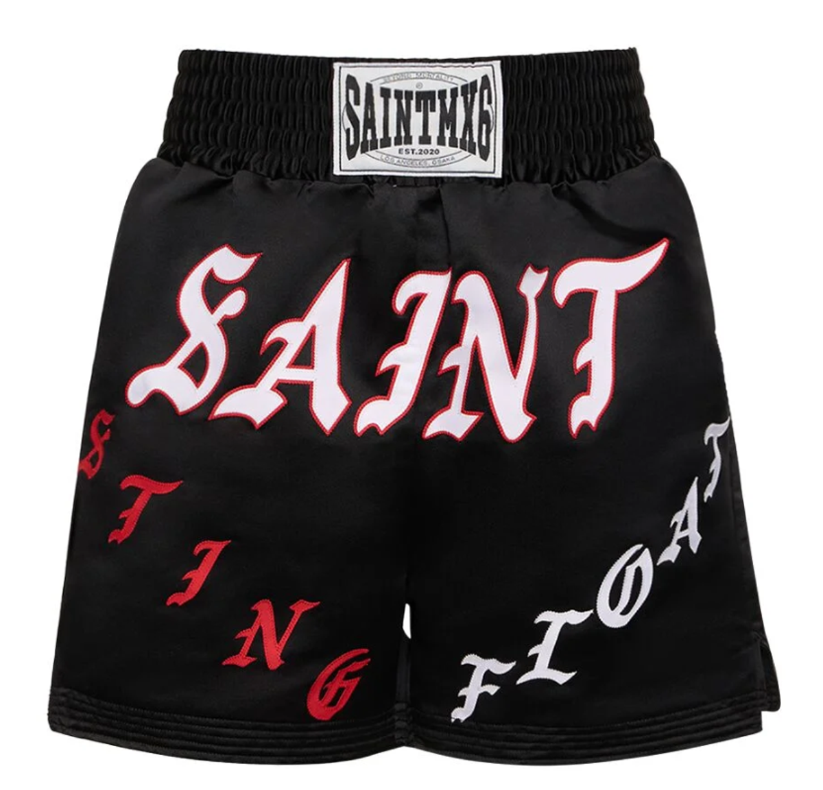 Saint Michael Black Techno Printed Shorts