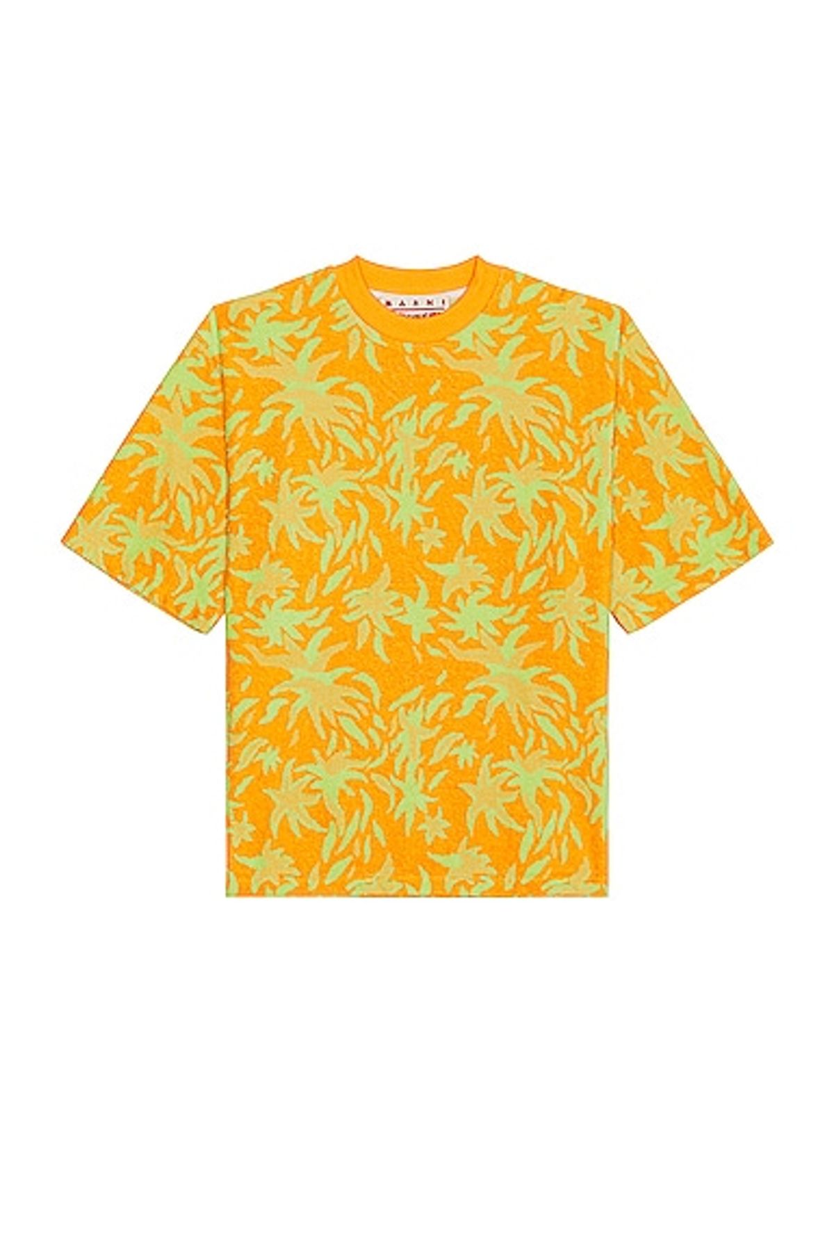 Marni × No Vacancy Inn Carrot Cotton-Blend Terry-Jacquard T-shirt