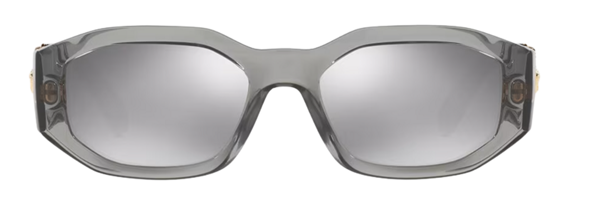 Versace Grey Medusa Biggie Rectangle-Frame Sunglasses