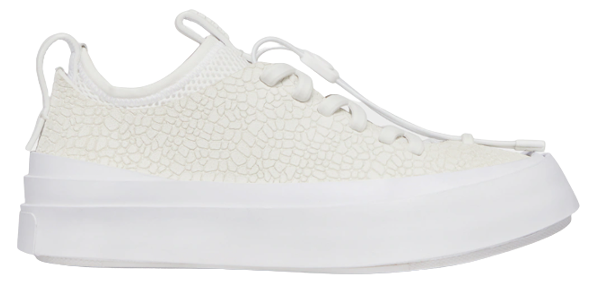 Zegna White Suede Triple Stitch Sneakers