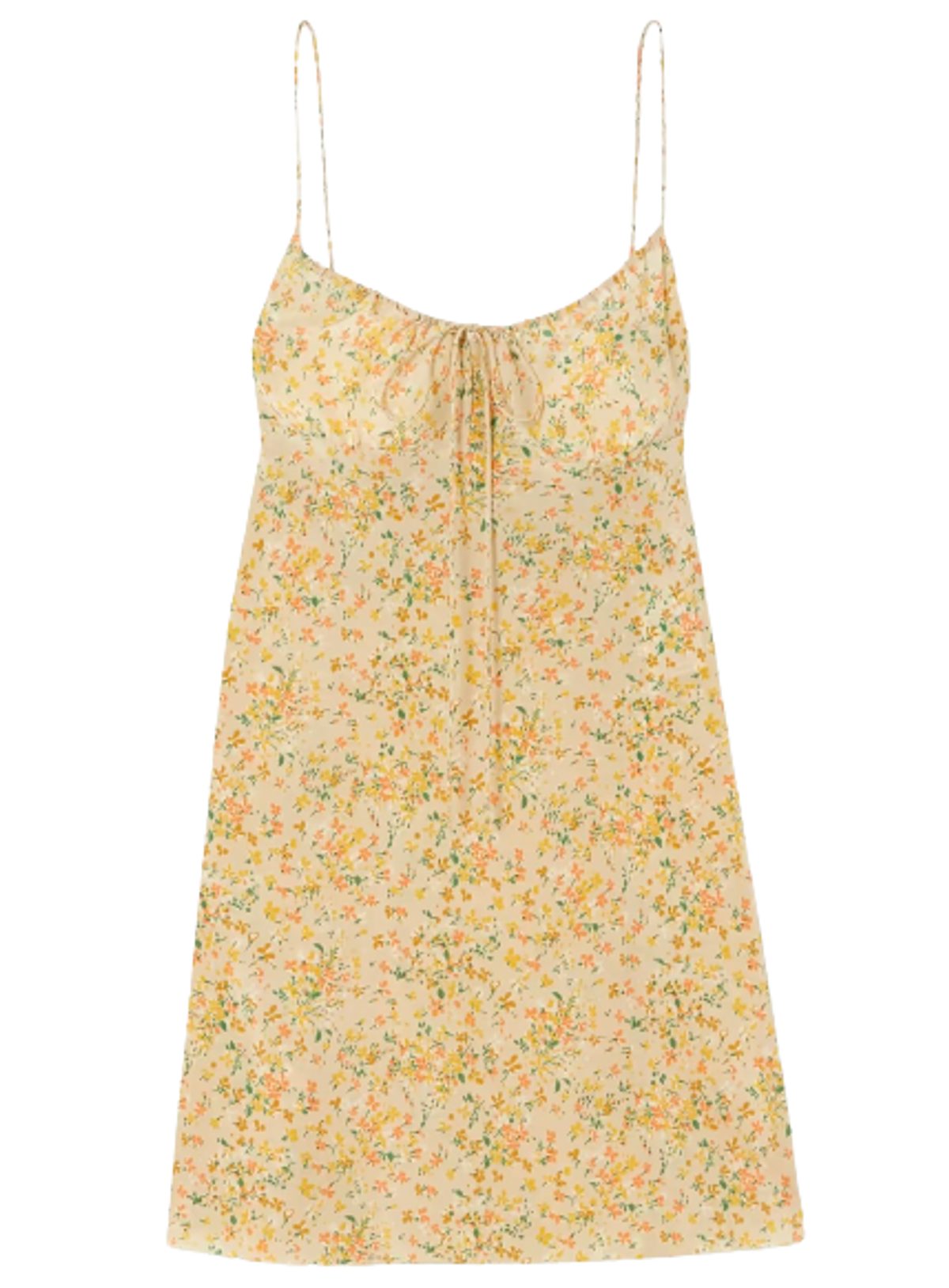 Saint Laurent Floral-Print Silk Mini Dress