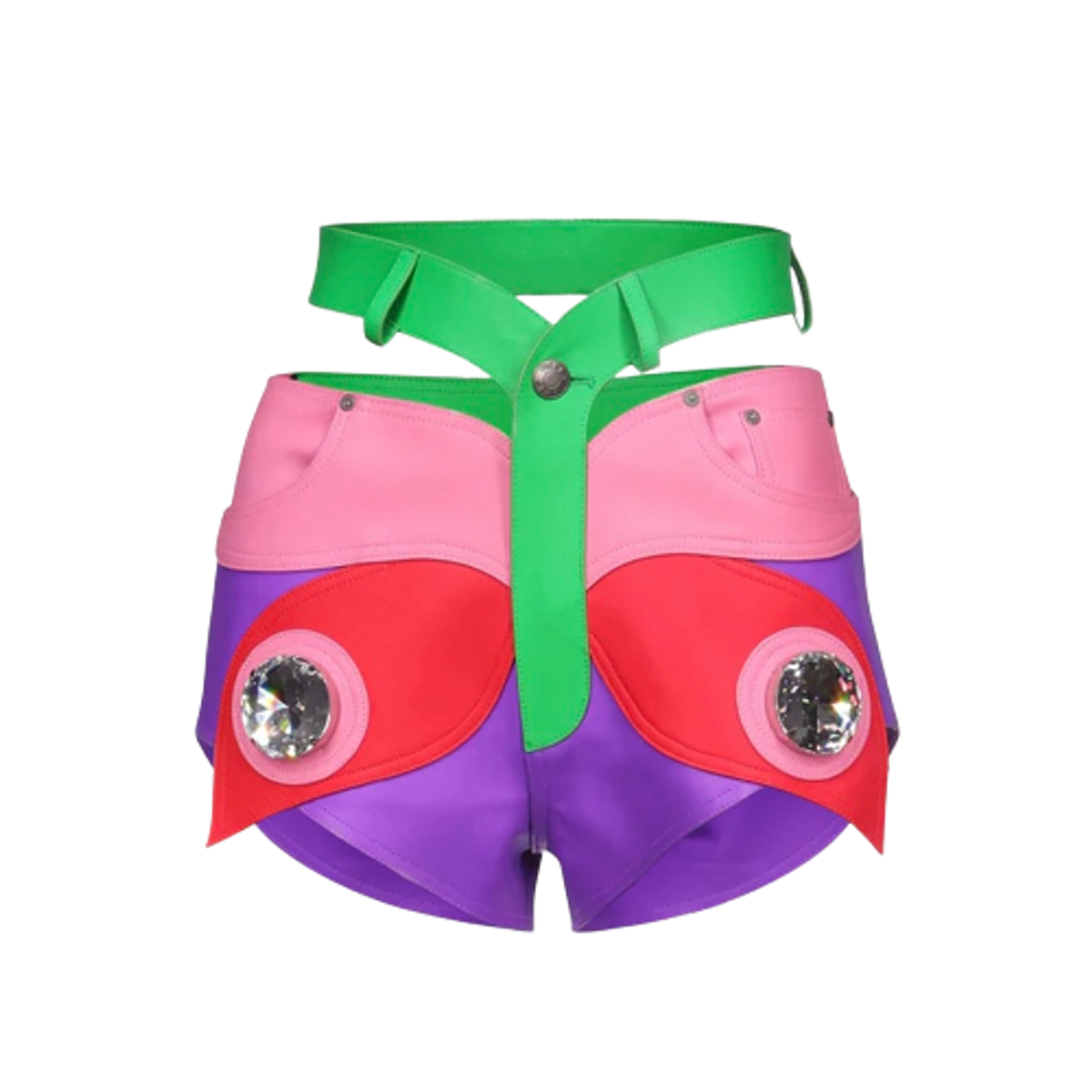Area Butterfly Leather Hot Short