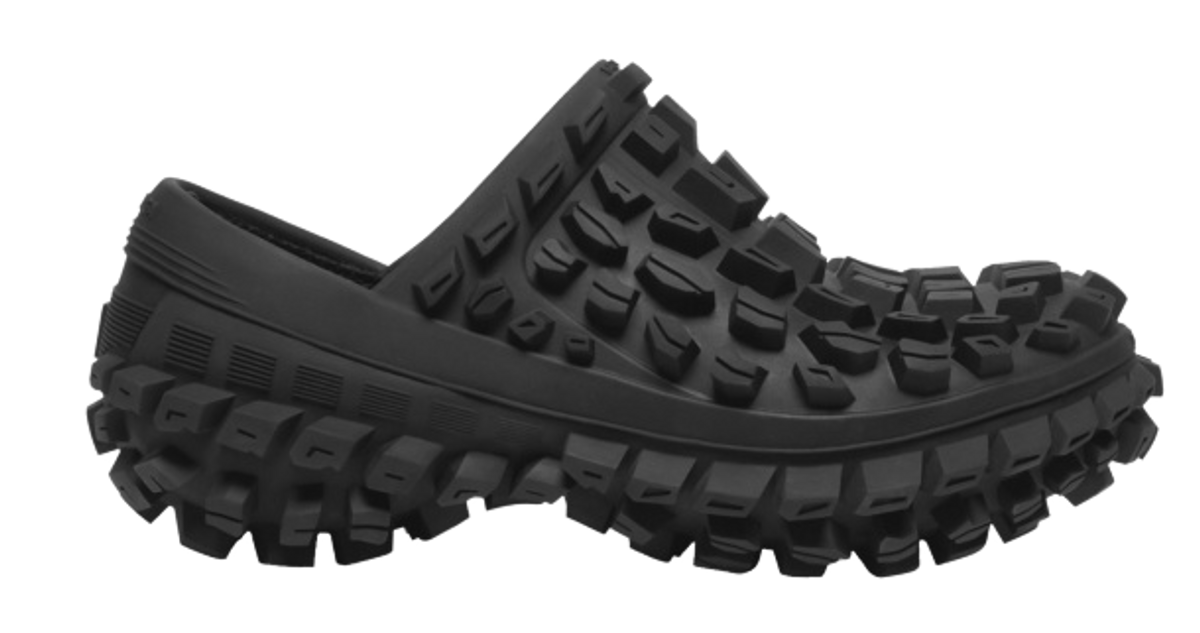 Balenciaga Black Tire Tread Clogs