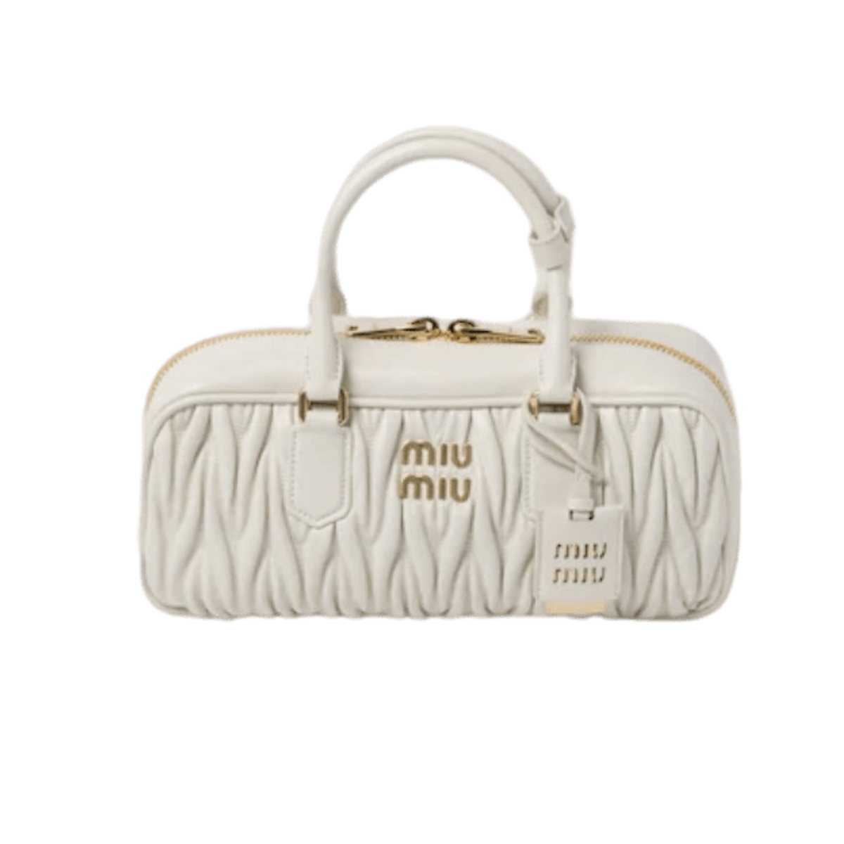 Miu Miu Arcadie Matelassé White Nappa Leather Bag